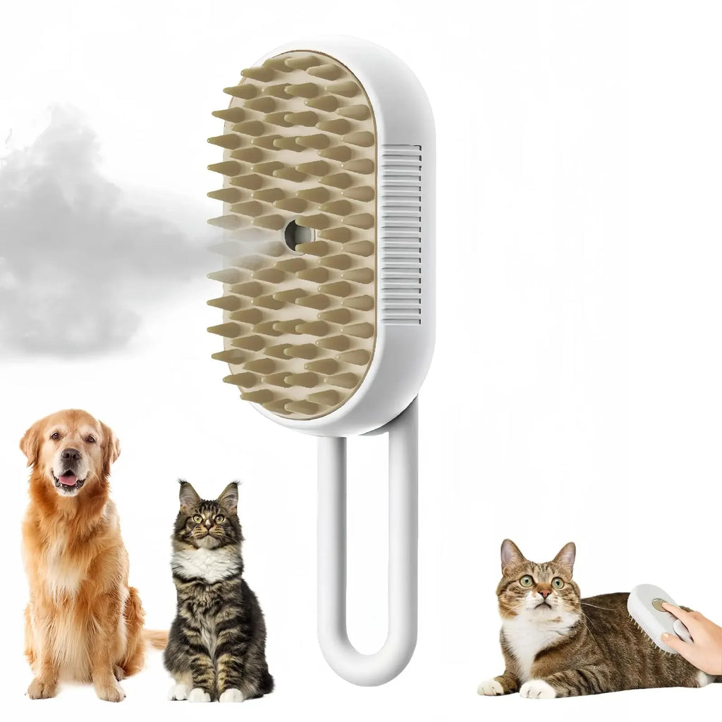 Brosse vapeur 3-en-1 pour chats et chiens