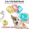 Brosse de bain en silicone avec réservoir à shampoing