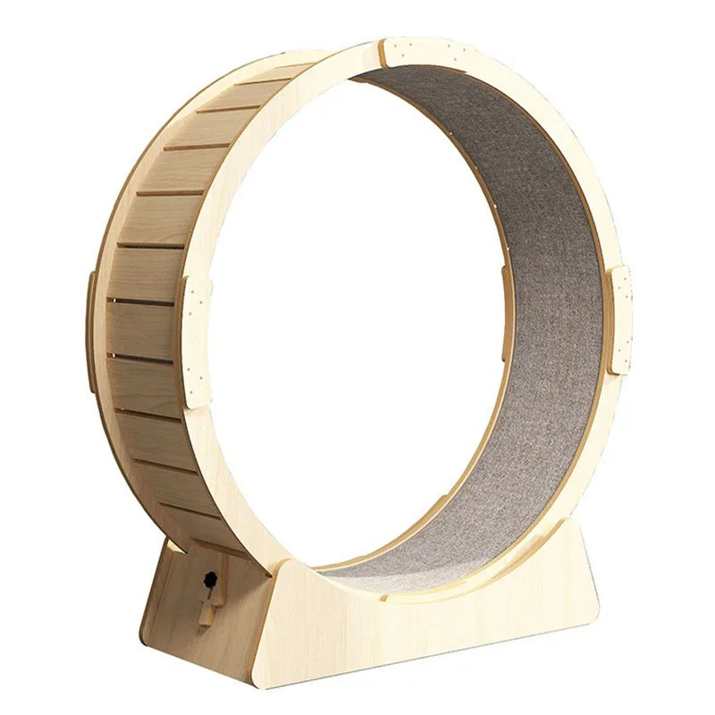 Roue d'exercice en bois pour chat, 43 pouces
