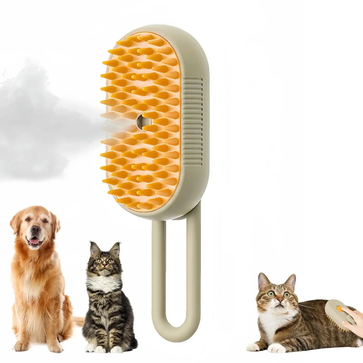 Brosse vapeur 3-en-1 pour chats et chiens - vue 2